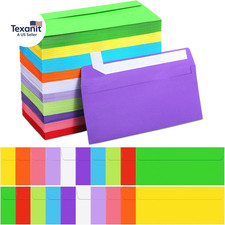 500 Pcs #10 Colored Envelopes Business Envelopes Adhesive Security Letter Size f picture