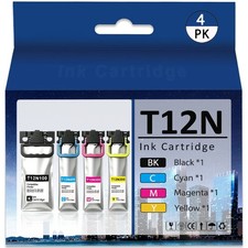 4 Pack T12N Ink Tank Compatible for WorkForce Pro EM-C800 Pro EP-C800 Printer picture