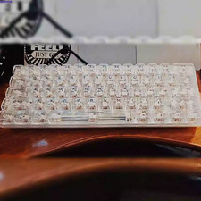 Cool Dark Transparent Mechanical Keyboard White Axis Wireless Bluetooth 3-Moded picture