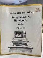 VTG Apple II Programmer's Handbook Computer Station 1981 Binder Manual RARE picture