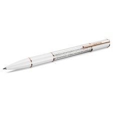 Ballpoint Pen Crystalline Lustre White Rose Gold Tone Swarovski Swarovksi plated picture