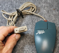 Vintage 1994 OEM Microsoft Home Serial Mouse C3KKS3 Part No. 61401 CLEAN WORKS picture