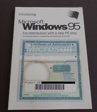 Microsoft Windows 95 Booklet/Manual With Certificate Of Authenticity picture