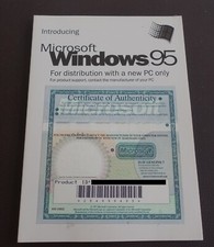 Microsoft Windows 95 Booklet/Manual With Certificate Of Authenticity picture