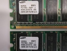 Samsung DDR333 PC2700 512MB 2x256MB CL2.5 184pin DIMM Memory Untested picture