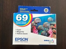 Genuine Epson 69 T069520 3-Pack Color CMY Ink Cartridges - NEW SEALED Exp. picture