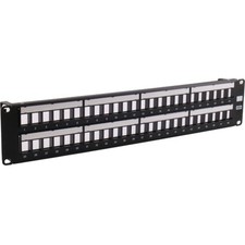 Hubbell - HPJ48 - Hubbell Patch Panel - 48 Port(s) - 2U High - Black - picture