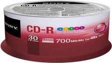SONY Blank Music CD-R CDR Branded 80min Digital Audio 30 pack Media Color Discs picture