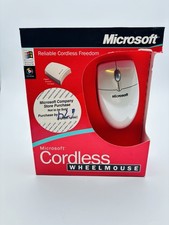 New  Vintage Microsoft Cordless Wheel Mouse Wireless Retro. Sealed. picture