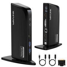 Displaylink Docking Station, WAVLINK 12-in-1 Triple Monitor Docking Station |... picture
