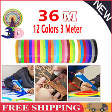 36-144m PLA Filament for 3D Doodle Printing Pen 12 Colours 3D Printer 1.75mm Set picture