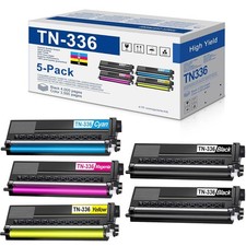 TN-336 Toner Cartridge High Capacity (5-Pack, 2BK/1C/1M/1Y) Replacement for Brot picture