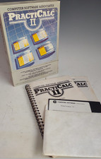 PractiCalc II 1984 Apple II Computer Software w/Box & Manual - HARD TO FIND picture