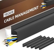 Black Cable Management System 94in Cable Ties Clips Organizer Cable Management picture