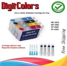 232XL 232 Empty Refillable Cartridge  No Chip for XP-4205 XP-4200 WF-2950 picture