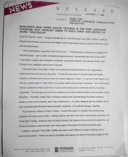 1985 Borland Turbo Editor Toolbox Press Release - Build your own editor or WP picture