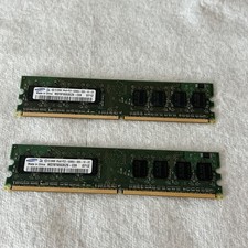 Set 2 Samsung 512MB 1Rx8 PC2-5300U-555-12-ZZ M378T6553EZS-CE6 0712 Desktop RAM picture