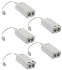 5x ADSL ADSL2+DSL Modem Splitter Telephone Phone Fax In Line Filter Network RJ11 picture