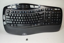 Used Logitech K350 Wireless Wave Keyboard USB Receiver -  - Unit #4 picture