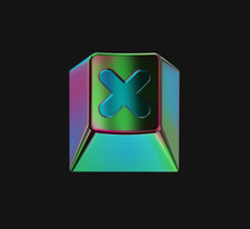 GMK Colorchrome X RAMA 'X' & 'C'  Brass Artisan Keycap for Mechanical Keyboards picture