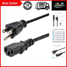StarTech 6ft Computer Power Cord, 10A 125V, 18AWG, Black picture