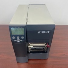 Zebra ZM400 Direct Thermal Label Barcode Printer ZM496-2501-4000D w/Peel Rewind picture
