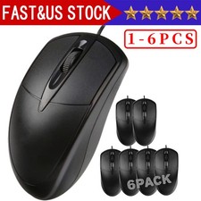 6 x Wired 2.0 Optical Scroll Wheel Mouse for PC Laptop Notebook Desktop 1000 dpi picture