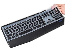 Keybord Cover Skin Compatible with Logitech MK345 K345 Wireless Black picture