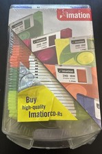Vintage IMATION Neon Diskettes 2HD IBM 1.44 MB NOS Pack of 40 SEALED picture