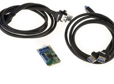 MiniPCIe Card - USB3 SUPERSPEED - 4 Ports - Mini PCI Express - With Cables picture