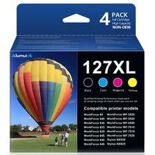 4 Pack 127XL 127 XL Ink Replacement For Epson NX-530 NX-625 WF-3520 WF-3530 picture