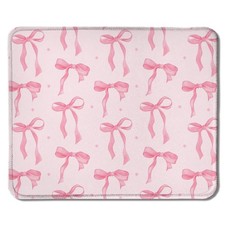 Cute Coquette Pink Bow Aesthetic Mouse Pad Non Slip Office Desk Computer Mat picture