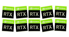 10 pcs original Sticker for Nvidia RTX Case Badge Label Logo 17mm x 18mm picture