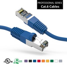 10 Pack of 50Ft CAT6 Shielded (SSTP) Ethernet Network Booted Cable 25-200 Feet B picture