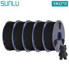 SUNLU 5x1KG PETG PLA PLA+2.0 SILK ABS ASA TPU 3D Printer Filament 1.75mm 5KG picture