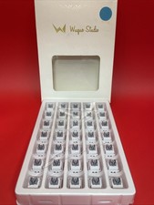 Lot (35) WS Wuque Studio Aurora Series White Linear Mechanical Keyboard Switches picture