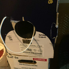 Cat5e CMP Plenum Bulk Ethernet Cable 350MHz White 1000 ft, Raw to Raw picture