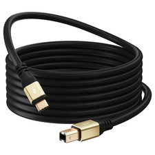 Long USB C to USB B Printer Cable 20FT, High Speed Type C to MIDI Cable picture