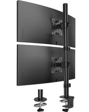 HUANUO Vertical Dual Monitor Mount, Stacked Stand for 17