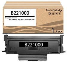 1Pack B221000 Black Toner Cartridge Works for Lexmark B2236 B2236dw picture