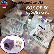 Qty50 For Panduit CJ688TGVL Cat6 Mini-Com Jack Module, Violet ~STSI picture