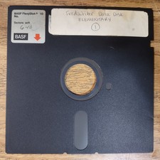 Vintage BASF FlexyDisk 1D 5.25 Floppy Disk FredWriter Data Disk Elementary 1 picture