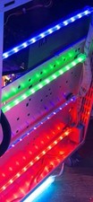 12 LED Meteor Dual LIGHT KIT Red Blue 12v NOS PC Comp Case MOD RGB Flash READ picture