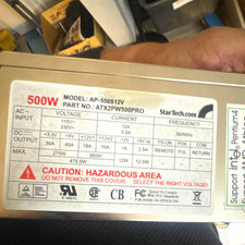 StarTech.com 500W ATX Power Supply AP-550S12V ATX2PW500PRO Silver SATA picture
