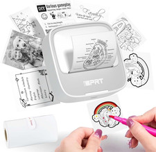 iDPRT Portable Sticker Maker Machine with 1 Roll Sticker Paper, Mini Printer Eff picture