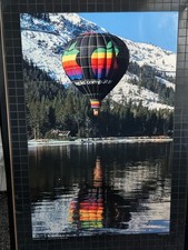 Vintage Apple Computer 1981 - Hot Air Balloon Poster /Jim Guss Framed 25x37 picture