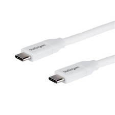 StarTech USB2C5C4MW Startech Cb 13Ft Usb-C To Cable W 5A Pd M Usb2.0 White picture