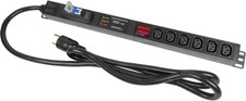 LCD Metered PDU 200-240v 30A 30amp L6-30P 8 x C13 Cryptocurrency Mining picture