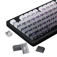 Gradient Topographic PBT Keycaps 133 Keys Side Print Shine Through Cherry picture