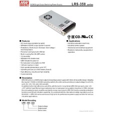 Compact Switchable Power Supply 24V 14.6A LRS-350-24 picture